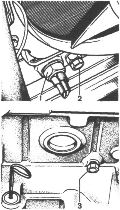 Фиг. 36. Дренажни отвори на охладителната система: