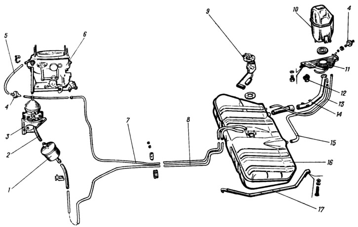 Топливная система ваз 2114 инжектор схема Installation and repair of fuel system components VAZ-2109 "Sputnik"