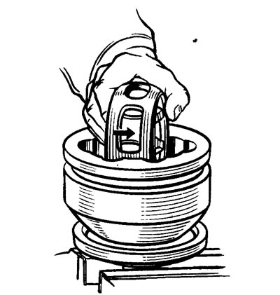 Figure 79. Removing the separator assembly with the collar from the hinge housing