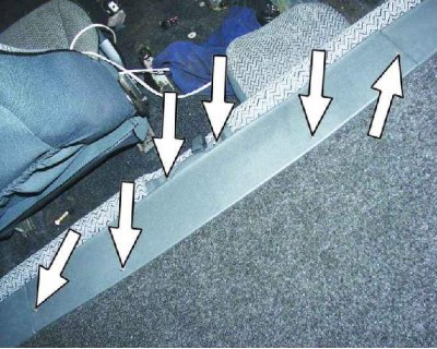 2. Unscrew the five fastening screws and remove the side panels of the backrest.