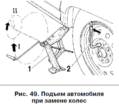 ВНИМАНИЕ! На части автомобилей с литыми колесами используется штампосварное запасное колесо.