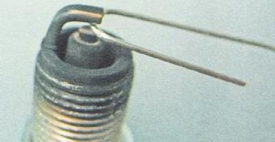 4. Before installing the spark plug, use a set of round feeler gauges to check the gap between its…