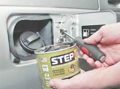 ...пружину и шарнир лючка горловины топливного бака.