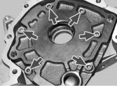 3. Using two screwdrivers, lift the pump body until the locating pins on the body come out of the…