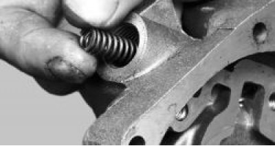 8. Remove the pressure reducing valve by gently tapping the body on a clean wooden board. If the…