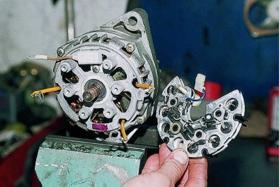 We take away the ends of the stator windings..